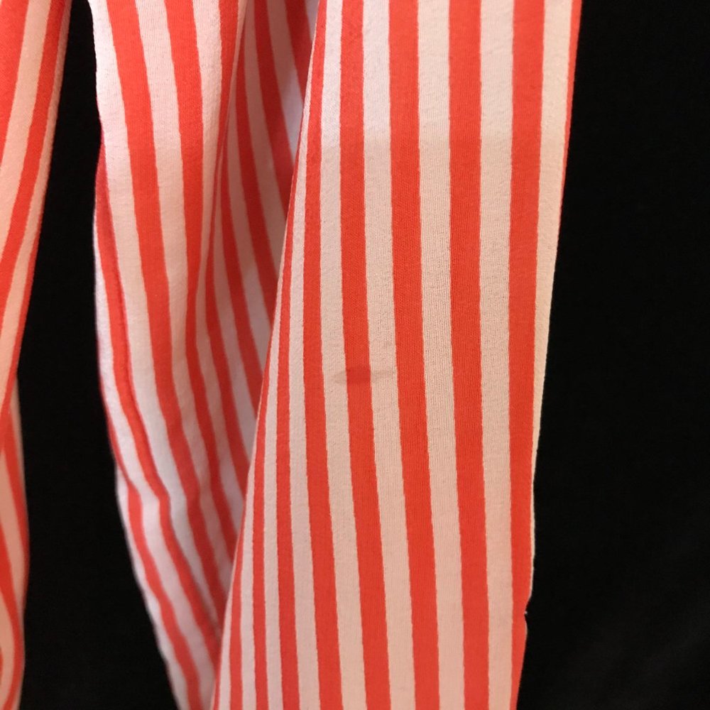 Joie Edaline Striped Silk Shirt Tie Orange XS - Picture 6 of 7